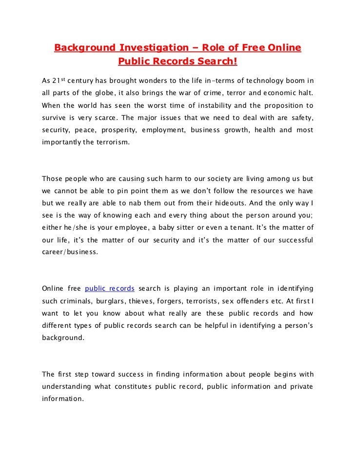 free public background info on people